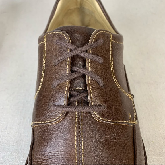 Johnston & Murphy~Men’s ‘Shuler‎ Bicycle’ Brown Sheepskin Leather Oxfords~Sz 9 - Picture 10 of 13